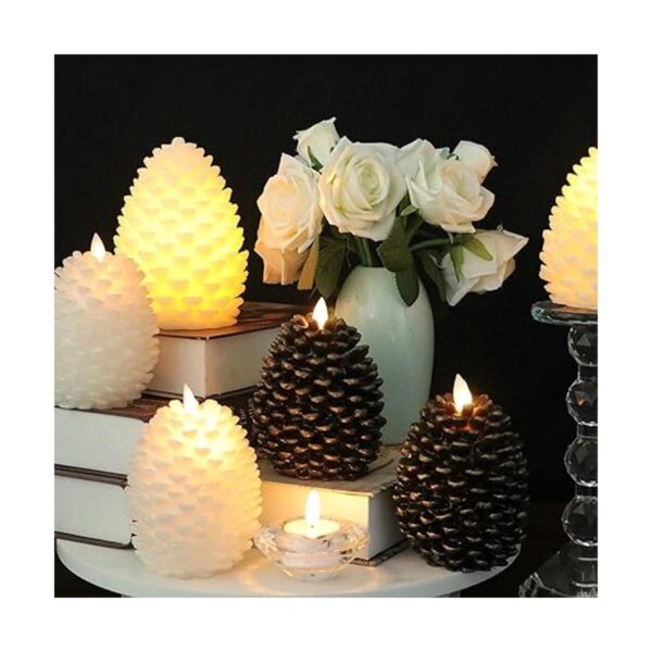 Wondise Velas sin llama con temporizador mecha móvil que_4