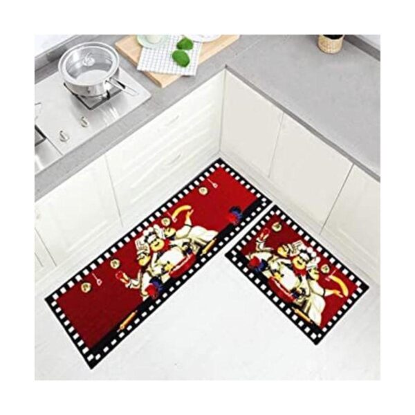 Wolala Home Juego de 2 alfombras de cocina para suelos de_1