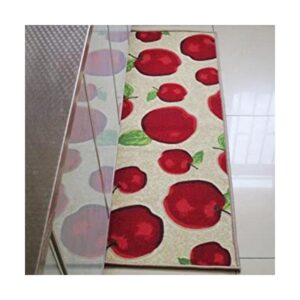 Wolala Home Alfombra de cocina de manzana roja esteras de_1