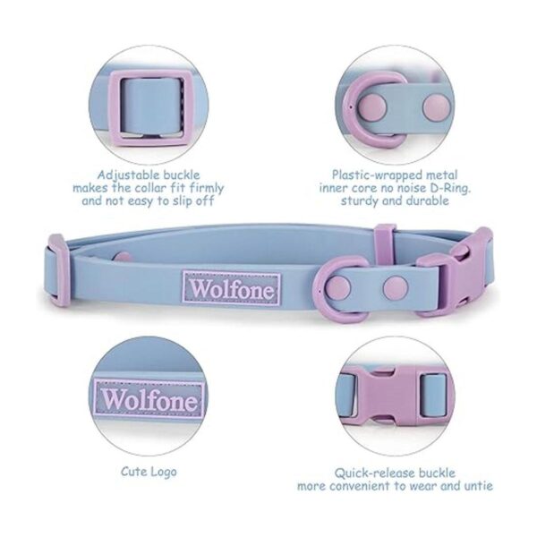 Wolfone Collar impermeable para perro con hebilla de