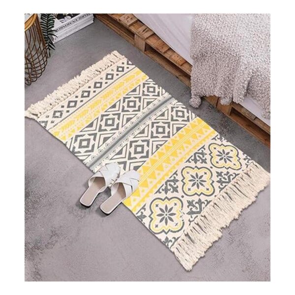Wolala Home Alfombra de algodón contemporánea tejida a_3