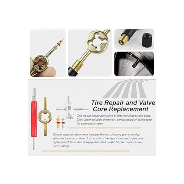 Wokape Kit de parches de neumáticos resistente incluye