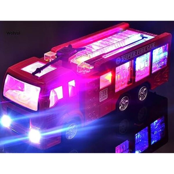 Coche de bomberos de juguete con luces y sirenas 3D_2