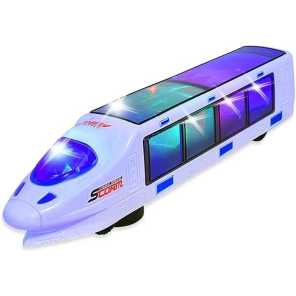 Tren eléctrico de juguete para niños con música e_1