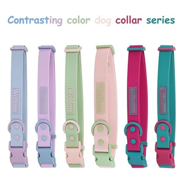 Wolfone Collar impermeable para perro con hebilla de