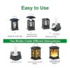 Woenergy Farol solar de llama para exteriores faroles_2