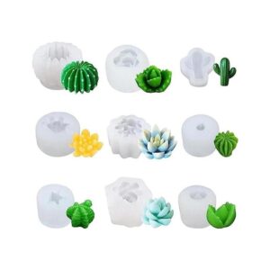 Woohome Molde suculento de silicona 9 unidades diseño
