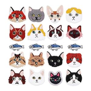 Woohome 20 parches para gatos y peces con plancha varios_1