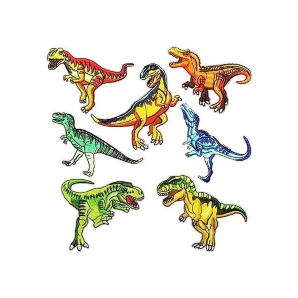 Parches termoadhesivos de dinosaurio Woohome 7 piezas con