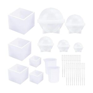 Woohome 32 moldes de resina de silicona con esfera de