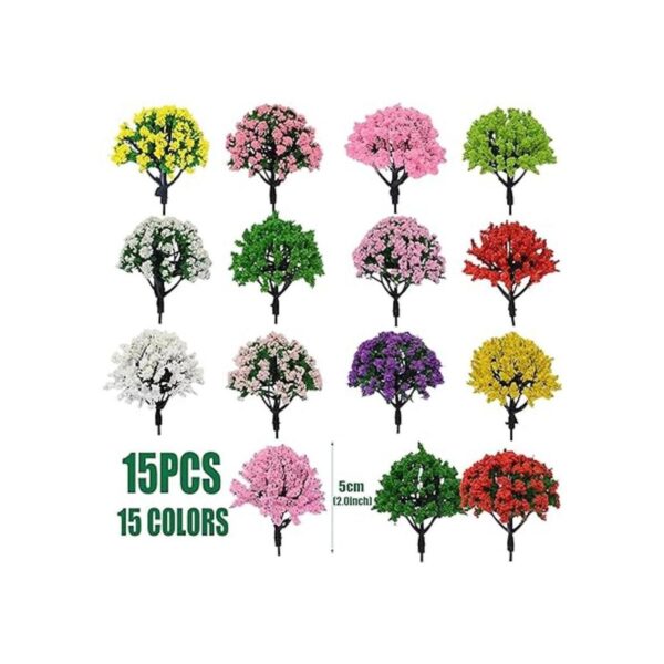 Woohome 60 árboles en miniatura de modelos mezclados