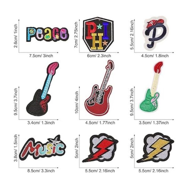Woohome 23 parches de estilo musical parches para