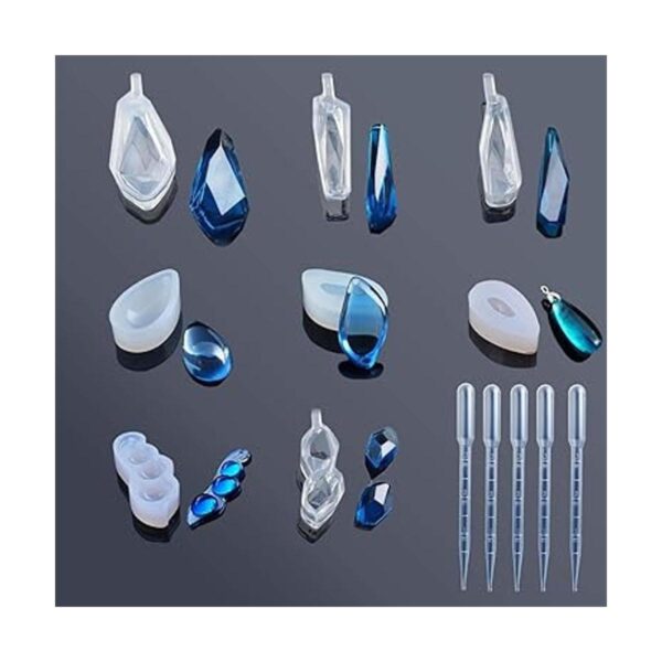 Woohome 8 moldes de silicona transparentes para joyas y 5_2