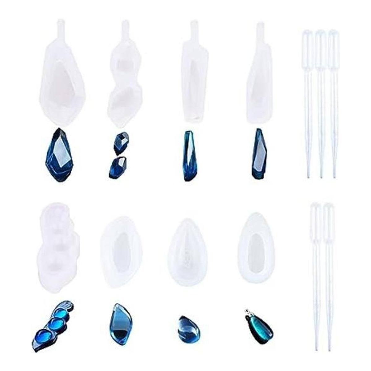 Woohome 8 moldes de silicona transparentes para joyas y 5