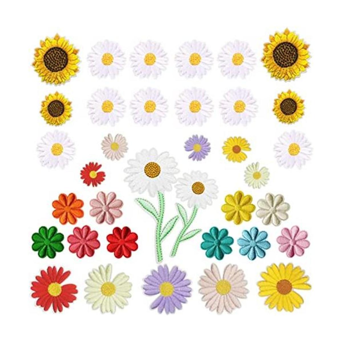 Woohome Parches de reparación de flores para planchar 35