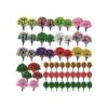 Woohome 60 árboles en miniatura de modelos mezclados