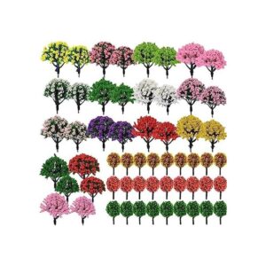 Woohome 60 árboles en miniatura de modelos mezclados