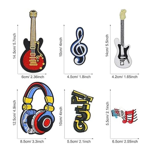 Woohome 23 parches de estilo musical parches para