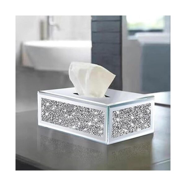 Wocred Funda rectangular para caja de pañuelos espejados
