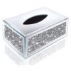 Wocred Funda rectangular para caja de pañuelos espejados