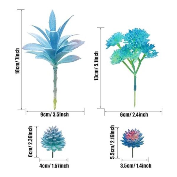 Woohome 10 plantas suculentas artificiales suculentas
