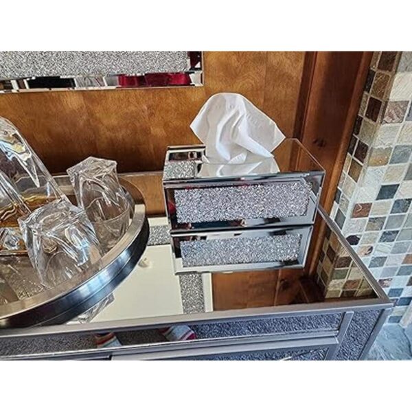Wocred Funda rectangular para caja de pañuelos espejados