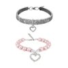 WoYous Juego de collar de perro con diamantes de imitación_1