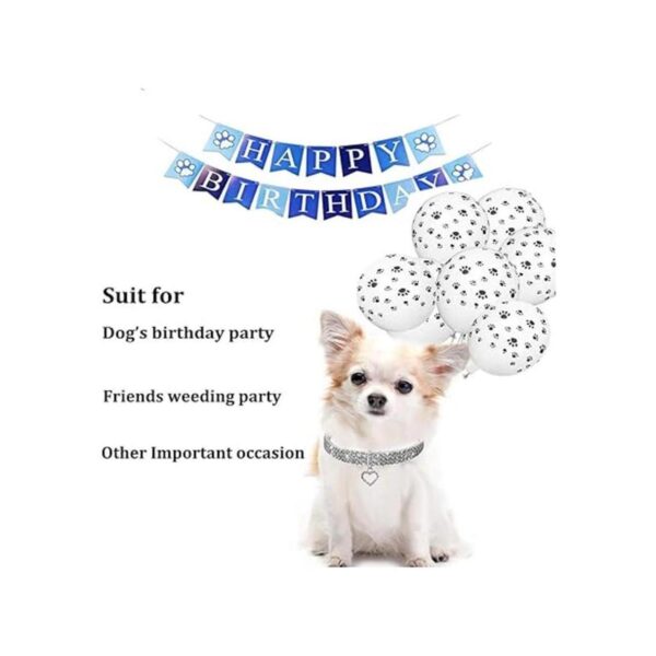 WoYous Juego de collar de perro con diamantes de imitación_5