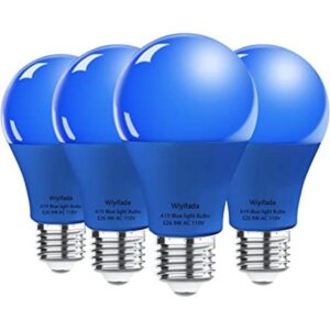 Paquete de 4 bombillas LED azules Wiyifada A19 E26 110_1