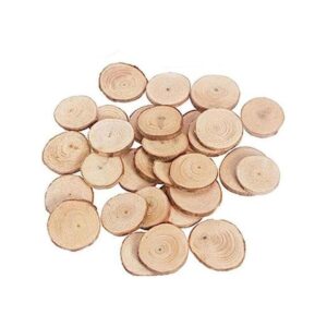 Wixine 50 rodajas redondas de madera de pino para troncos