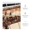Witzest Cortinas de ducha de estilo rústico para baño
