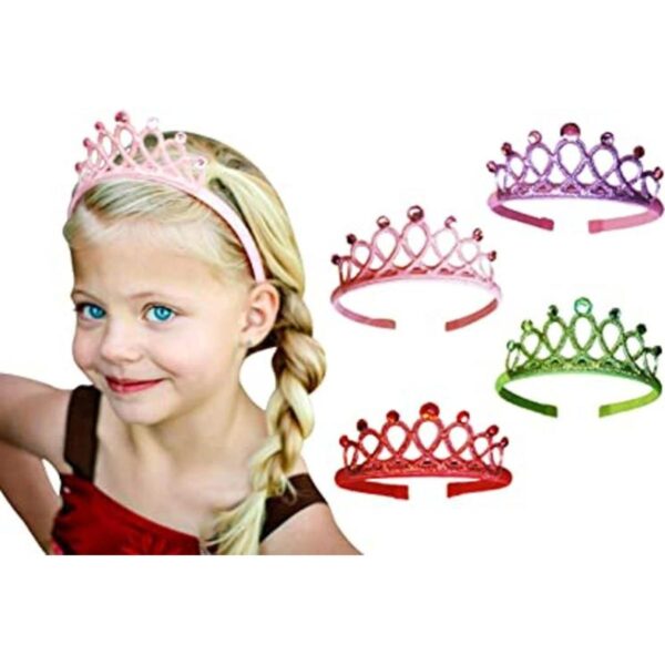 Witty Pretty Pink Purple Green Red Tiara de princesa con_1