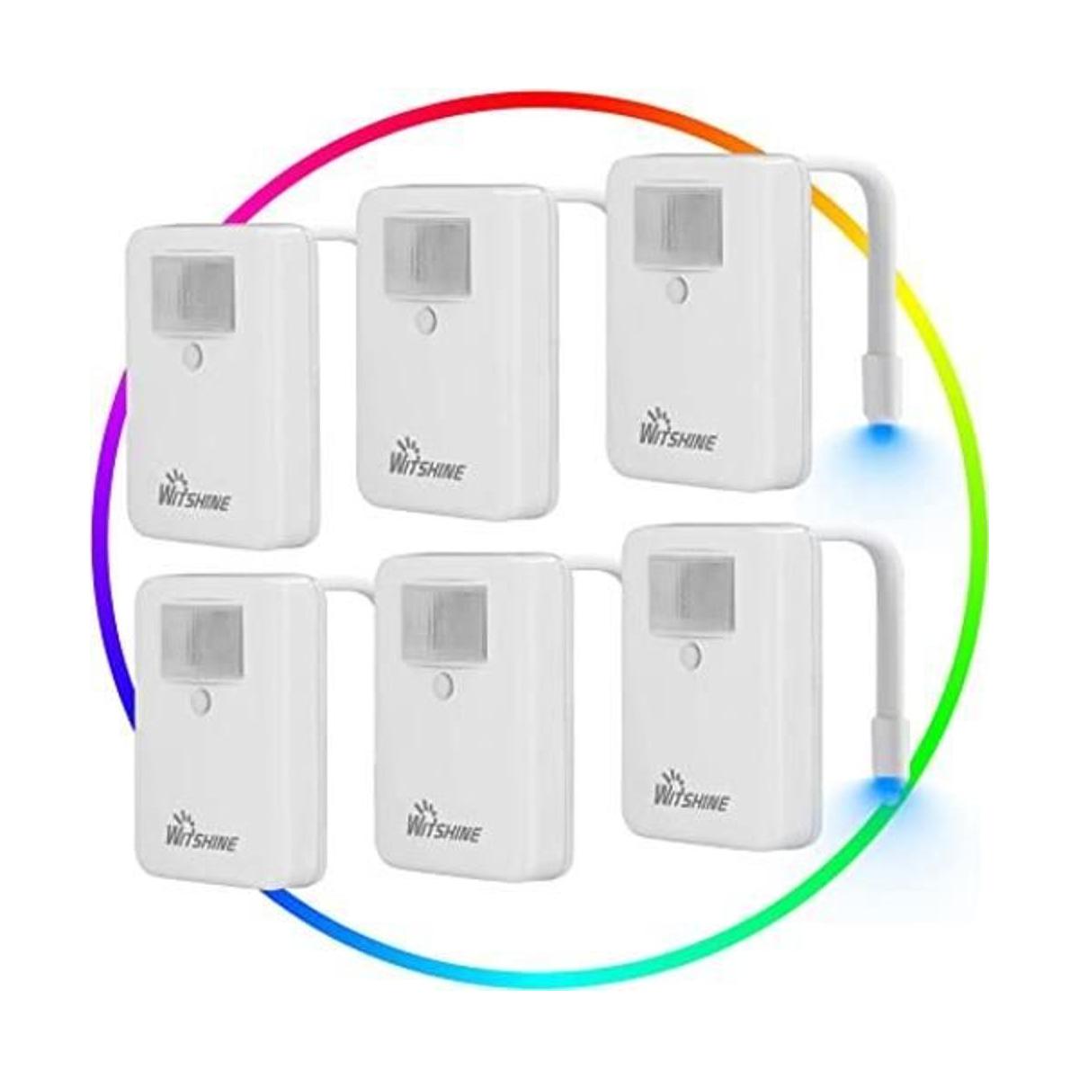 Witshine Juego de 6 luces nocturnas para inodoro 16