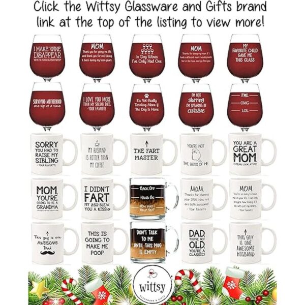 Taza de vino divertida con texto en inglés Mom No Matter_6