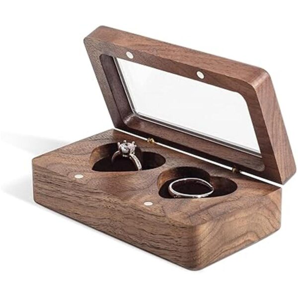 Wislist Caja de anillos para ceremonia de boda soporte de_5