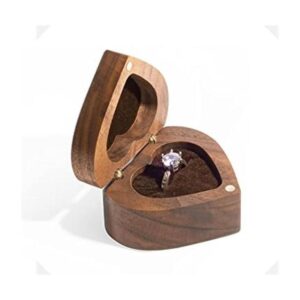 Wislist Caja de anillos de madera de nogal en forma de_1