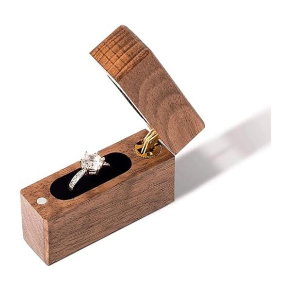 Wislist Caja de anillos de compromiso de madera pequeña y_5