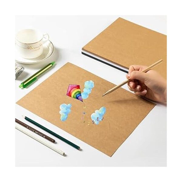 20 hojas de cartulina de papel grueso de colores en blanco