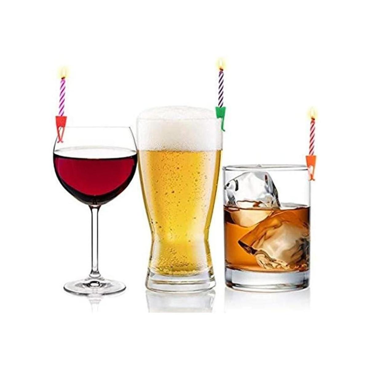 Wish Clips Velas de cumpleaños para bebidas 15 velas y