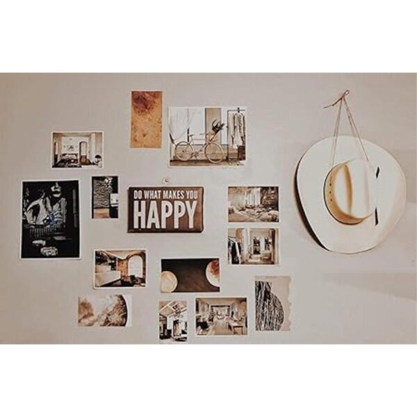 Hoe Happy Hoe Letreros de metal decorativos con aspecto_5