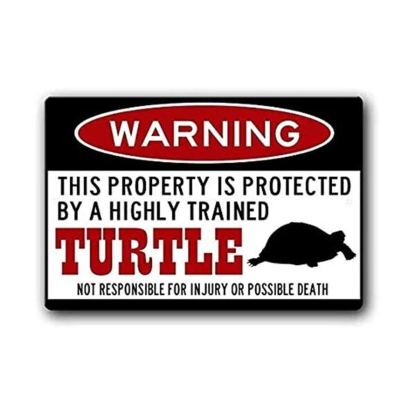 Letrero de tortuga de Wisesign signo de metal divertido_1