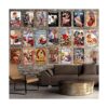 Hoe Happy Hoe Letreros de metal decorativos con aspecto_3