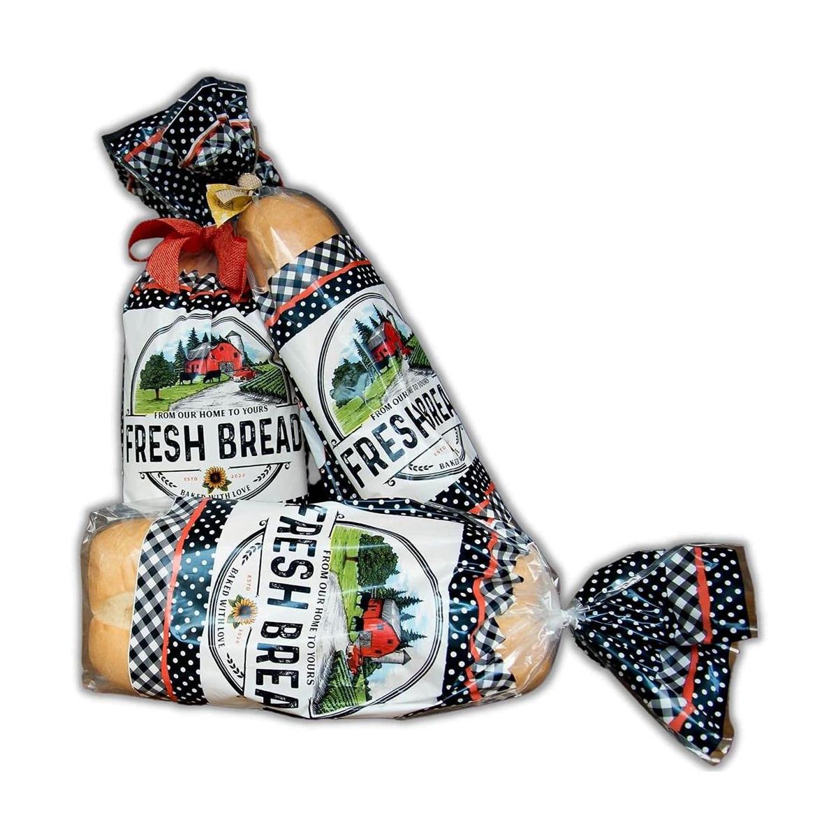 Bolsas de pan para pan casero con lazos granja grande
