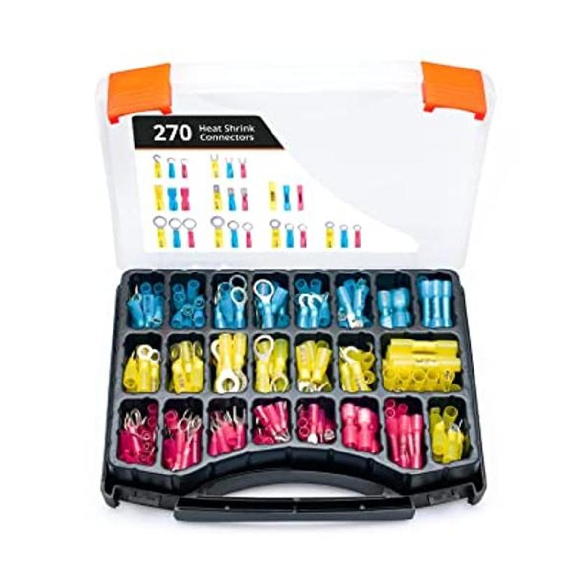 Kit conector de cable retráctil de 270 piezas. Terminales