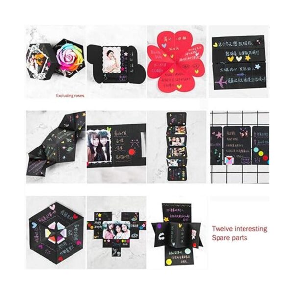 Caja creativa de explosión negra caja sorpresa de álbum_3