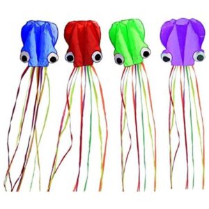 Juego de 4 cometas de pulpo grandes y redondas de 157.5_1