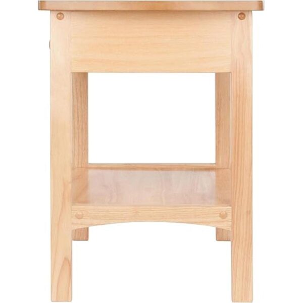 Mesita de noche Winsome Wood con cajón y estante Madera_5