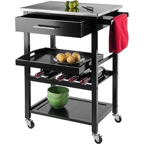 Winsome Anthony Kitchen Negro 25.2 pulgadas de ancho x_4