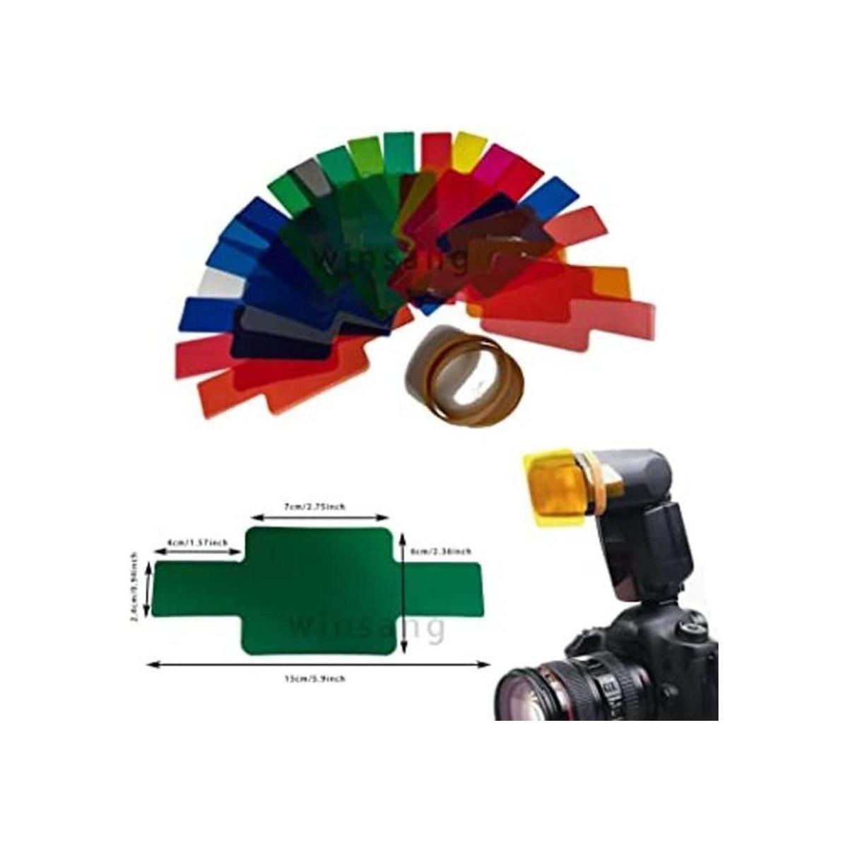 Universal Flash Gels Lighting Filter WS1 20 PC Kits de