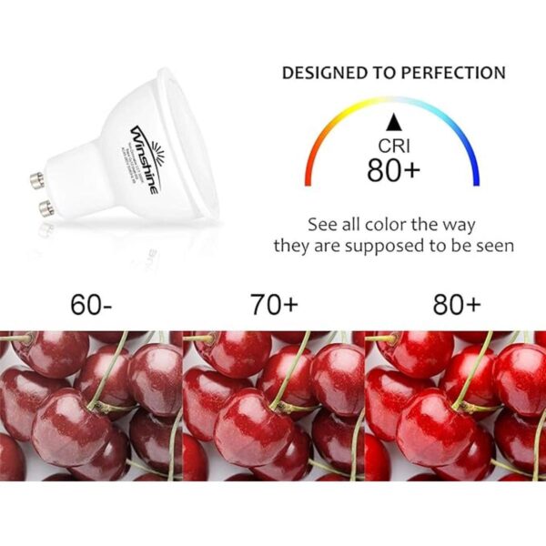 Winshine Bombillas LED GU10 de 6 W equivalente a 50 W